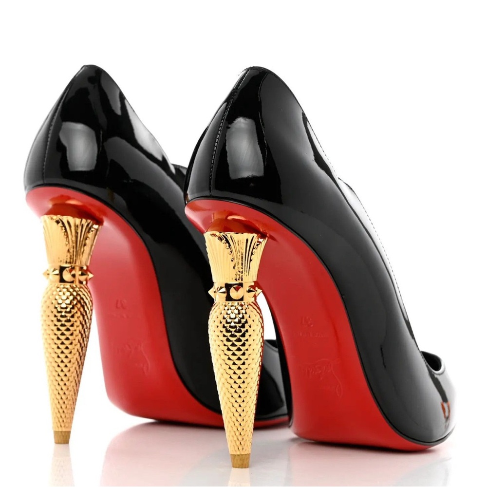 Christian Louboutin Lipchick Heels with Gold Details BRAND NEW NWT